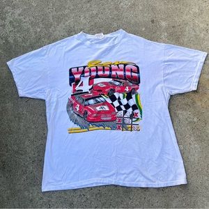 Ron Young #4 Race Car Tee Vintage